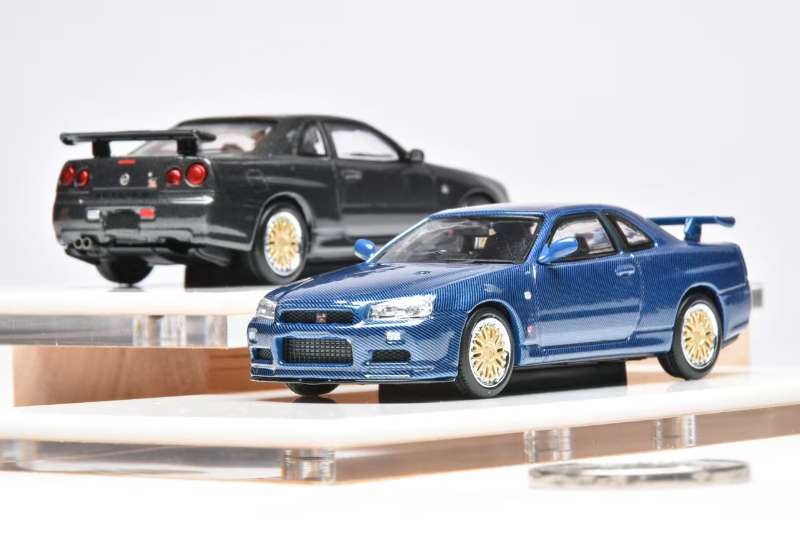 (PREORDER) Stance Hunters Nissan Skyline GT-R R34 (Full Carbon-Blue)