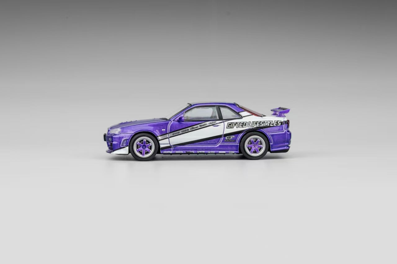 (PREORDER) DM MODEL Nissan Skyline GT-R R34 (RHD) Candy Purple