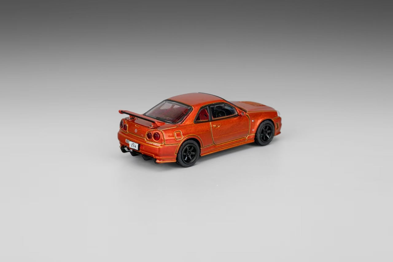 (PREORDER) DM MODEL Nissan Skyline GT-R R34 (RHD) Sunset Orange