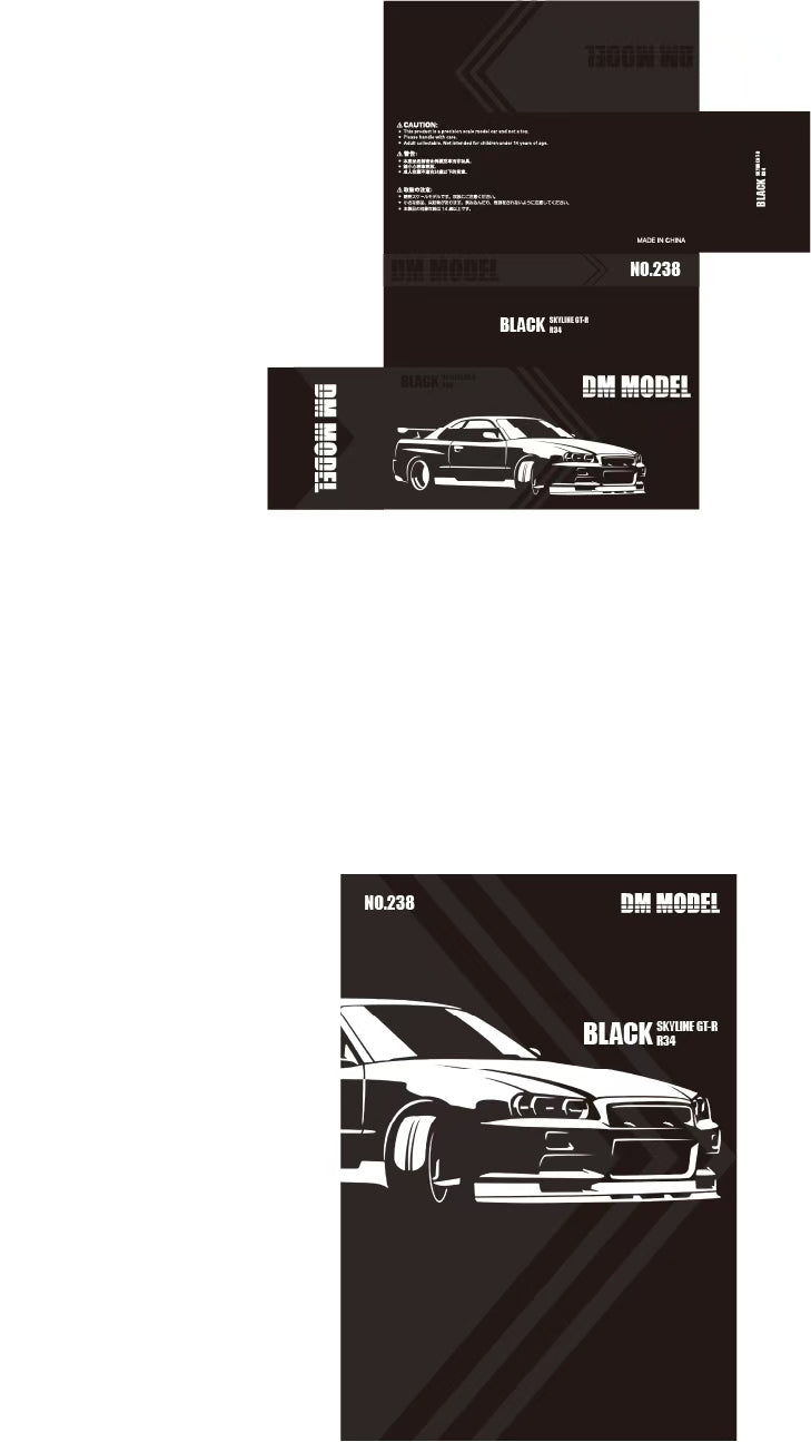 (PREORDER) DM MODEL Nissan Skyline GT-R R34 (RHD) Black