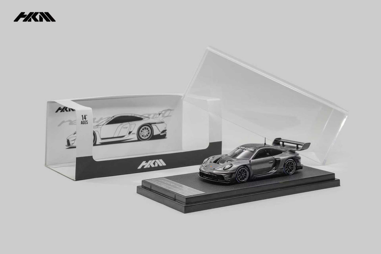 (PREORDER) HKM Porsche 911 (992) GT3 R Rennsport (Grey)