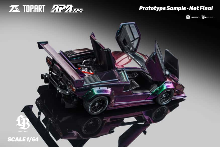 (PREORDER) Topart Liberty Walk LBWK Lamborghini Countach (Chameleon)