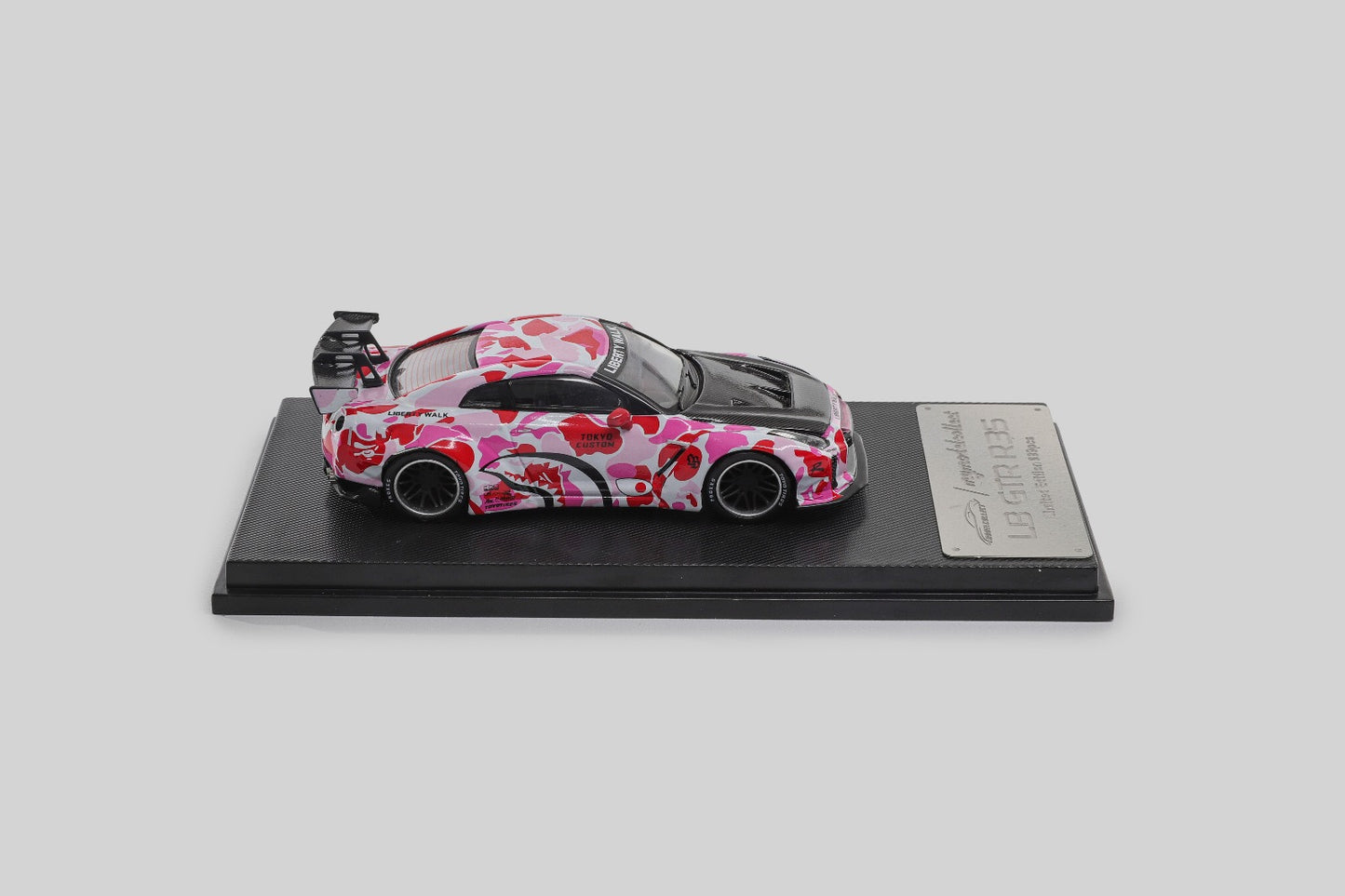 (PREORDER) My Model Collect Nissan GT-R R35, LB Wide-body Modified (Pink Bape)