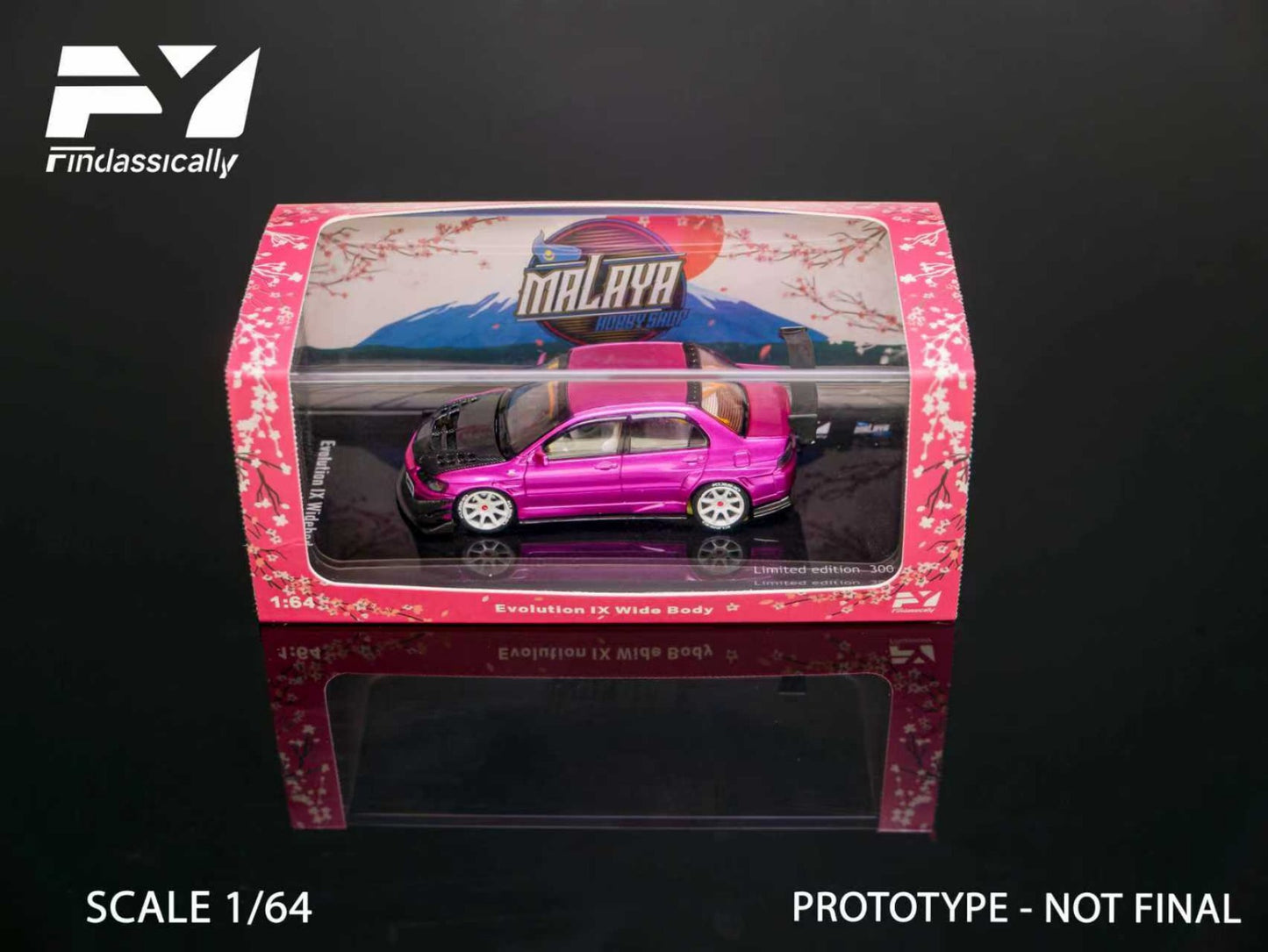 (PREORDER) Finclassically Mitsubishi 9th Generation Modified (Flash Pink/Carbon Fiber)