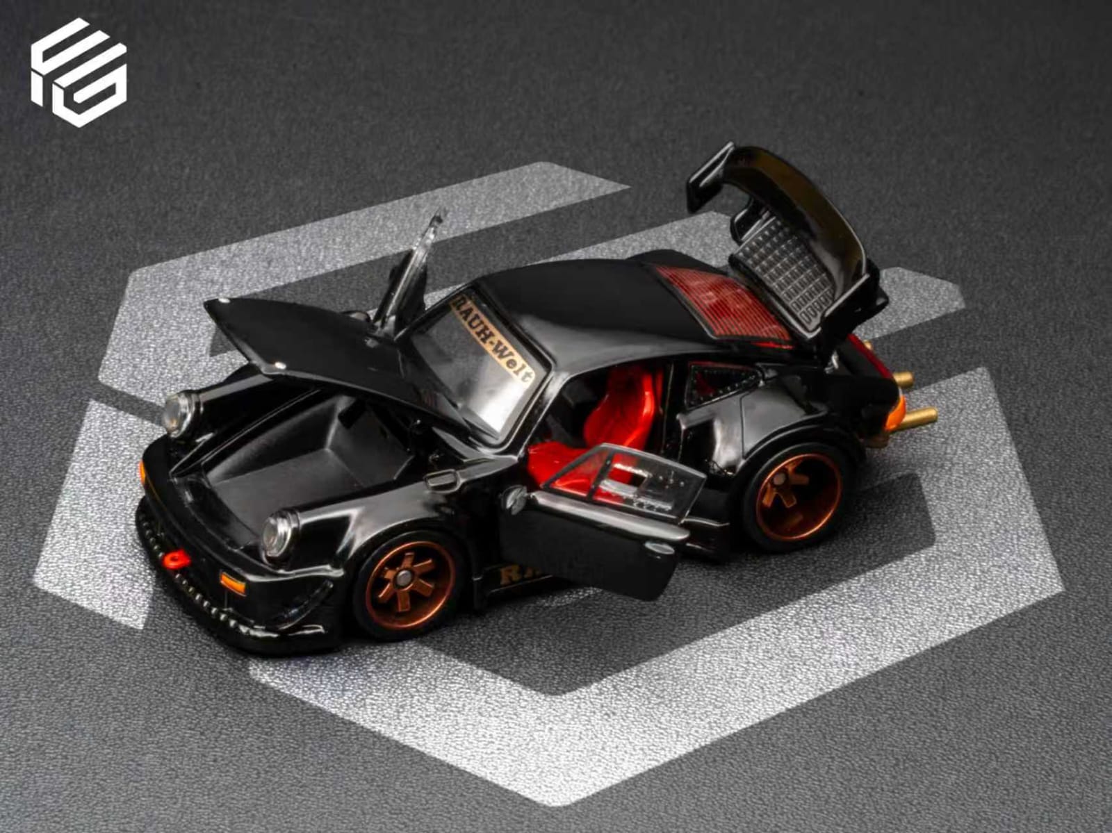 ＦＧ　RWB ポルシェ930（ブラック） Pre-Order) 1/64 FG FGP930BK RWB 930 Black – Network Shuttle