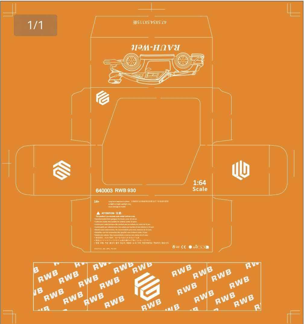 (PREORDER) FG*TPC Custom Edition Porsche RWB930 (Metallic Orange)