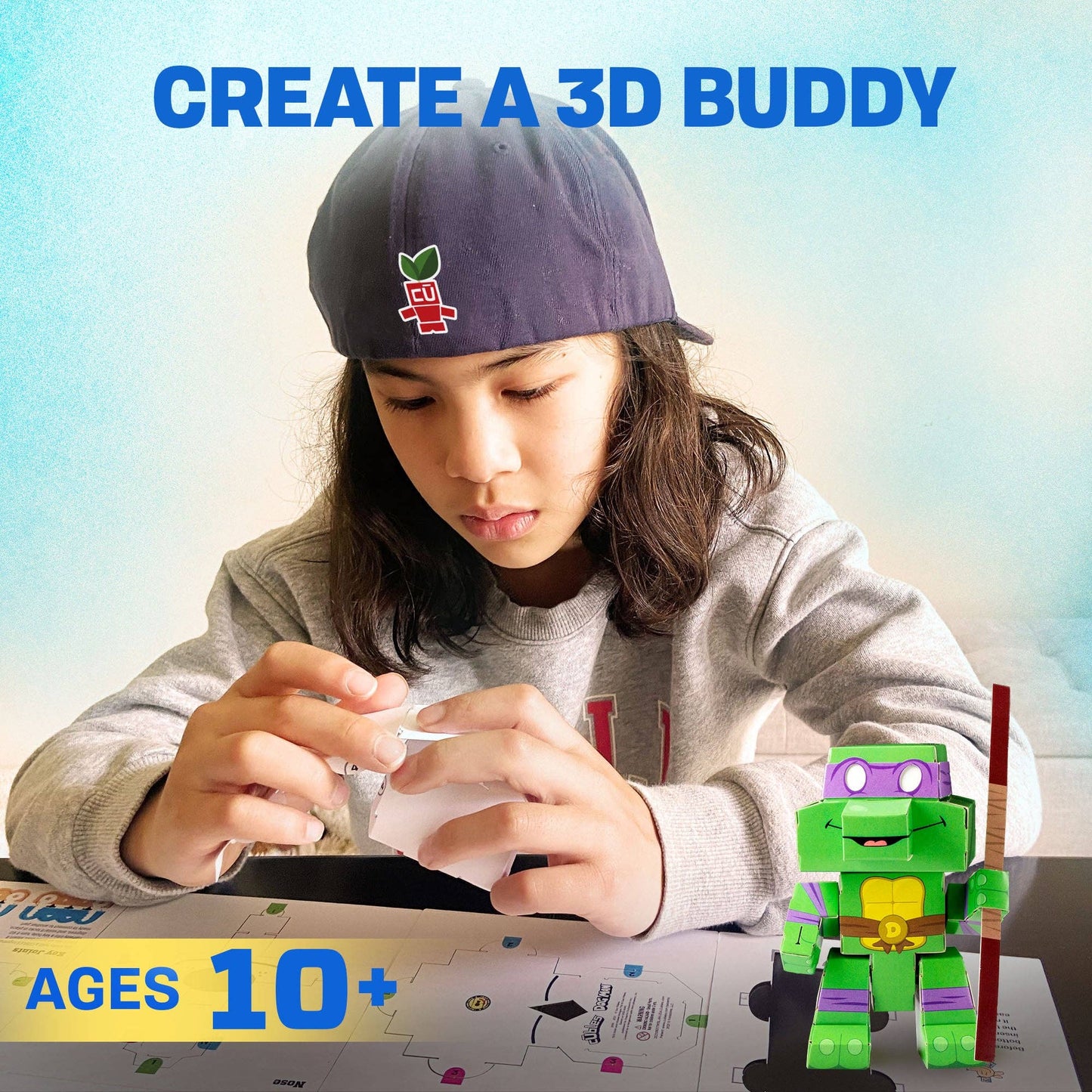 Cubles - Tortugas Ninja: Donatello - Juguete STEM para construir en 3D