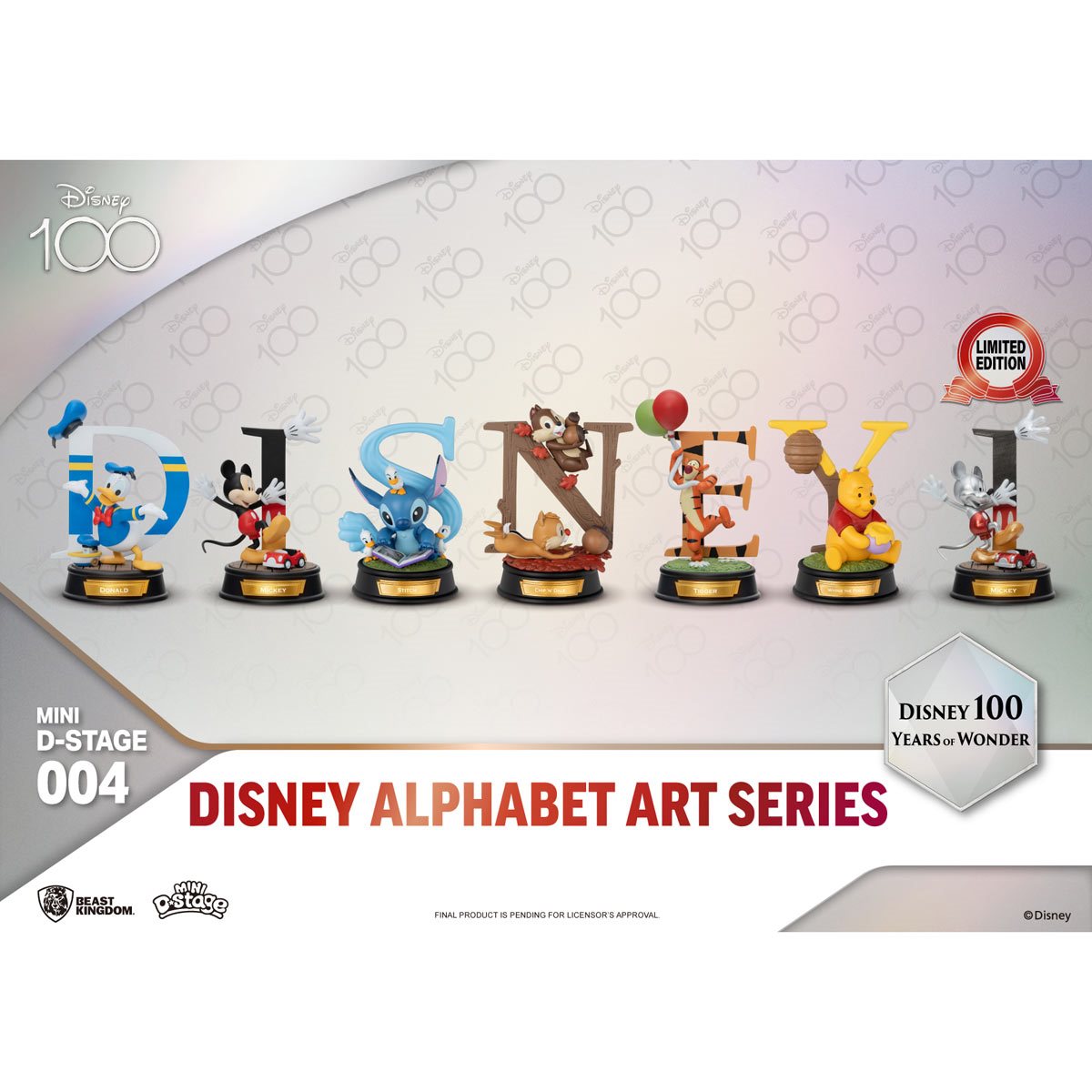 Disney 100 Years of Wonder Mini D-Stage Disney Alphabet Art (Blind Box Case of 6)