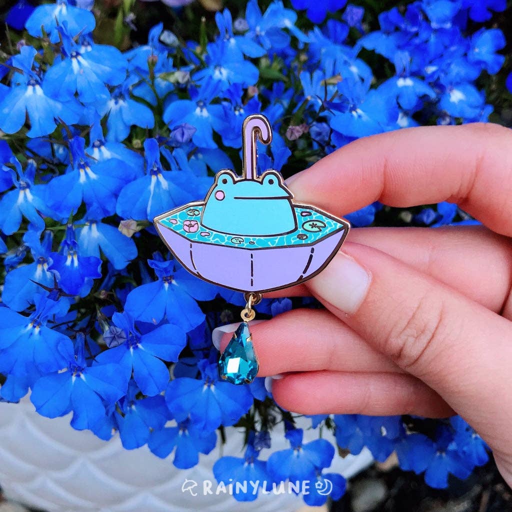 Rainylune Collectible Pin - Umbrella Son the Frog Pin
