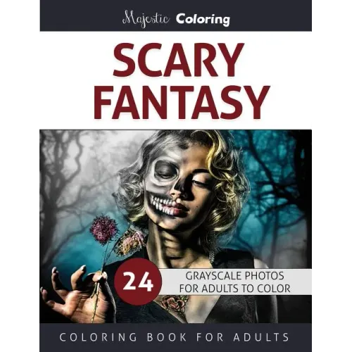 Scary Fantasy: Grayscale Coloring for Adults