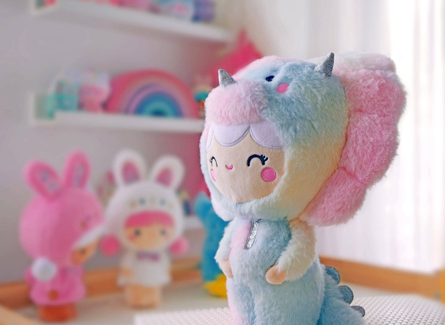 Momiji Plush Doll - Roarsome Rainbow