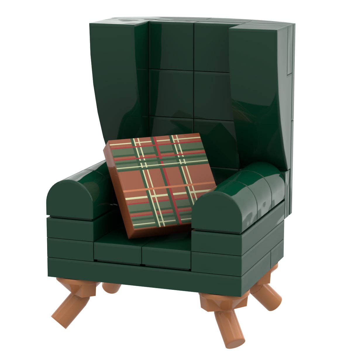 B3 Customs - B3 Home Green Kelly Chair w/ Pillow for Lego Minifigs