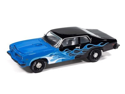 Johnny Lightning 1974 Pontiac GTO (Black w/Blue Flames)