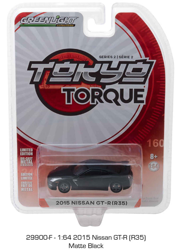 Greenlight - Tokyo Torque Series 2 - 2015 Nissan GT R R35 (noir mat)