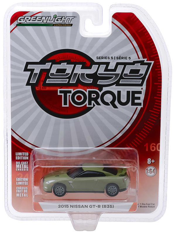 Greenlight - Tokyo Torque Series 5 - 2015 Nissan GT R R35 (Vert mat)