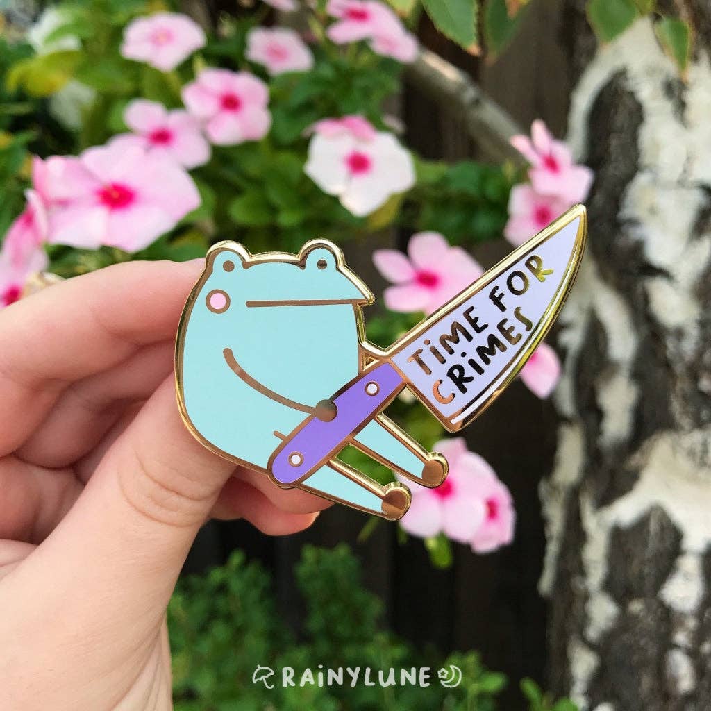 Rainylune Collectible Pin - Son the Frog "Time for Crimes"
