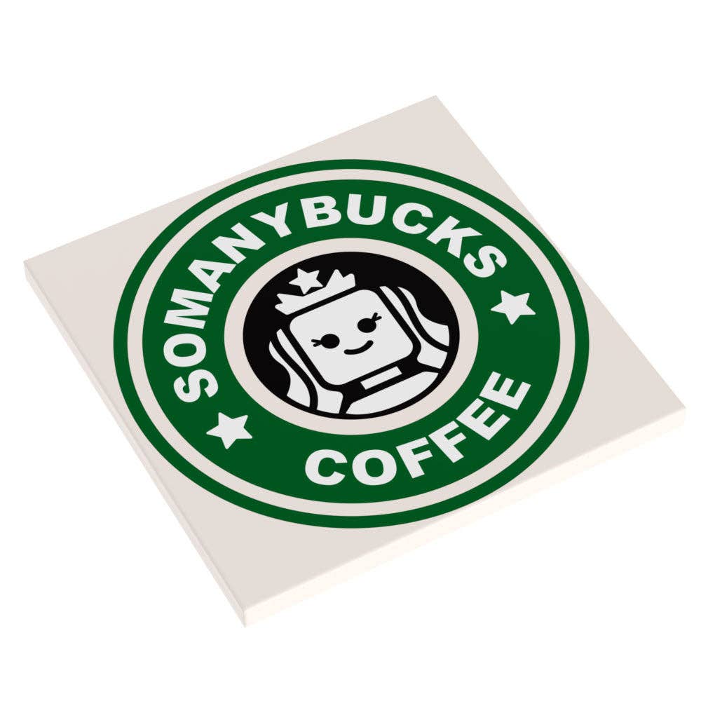 B3 Customs - Letrero de café Big Somanybucks (azulejos 6x6)