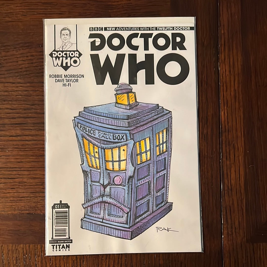 Doctor Who #1 Comic Book Artist Sketch Cover