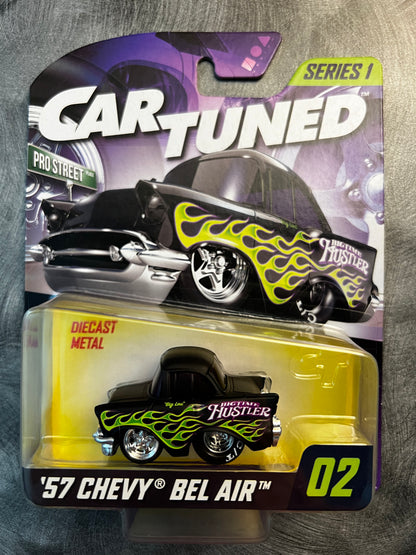 Car Tuned Series 1 - '57 Chevy Bel Air Pro Street (Black w/green flames)