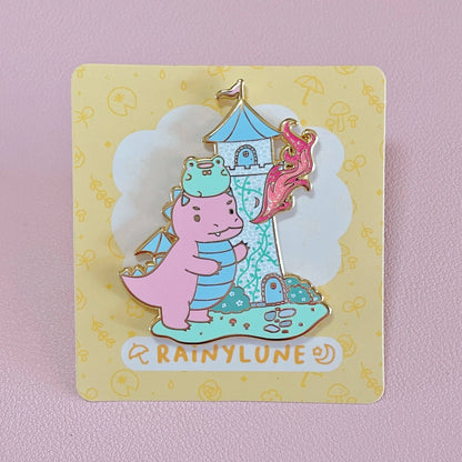 Rainylune Collectible Pin -  Frog & Dragon Fairy Tale Tower