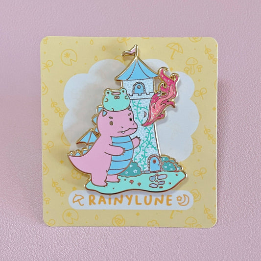 Rainylune Collectible Pin -  Frog & Dragon Fairy Tale Tower