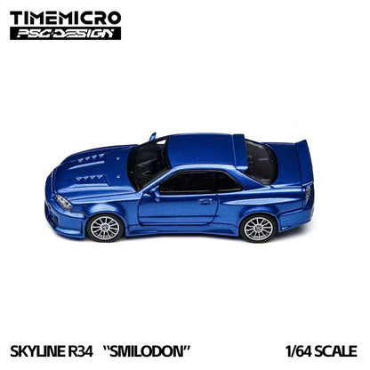 (PREORDER) TimeMicro × PSC DESIGN Nissan R34 "Smilodon"  (Navy Blue)