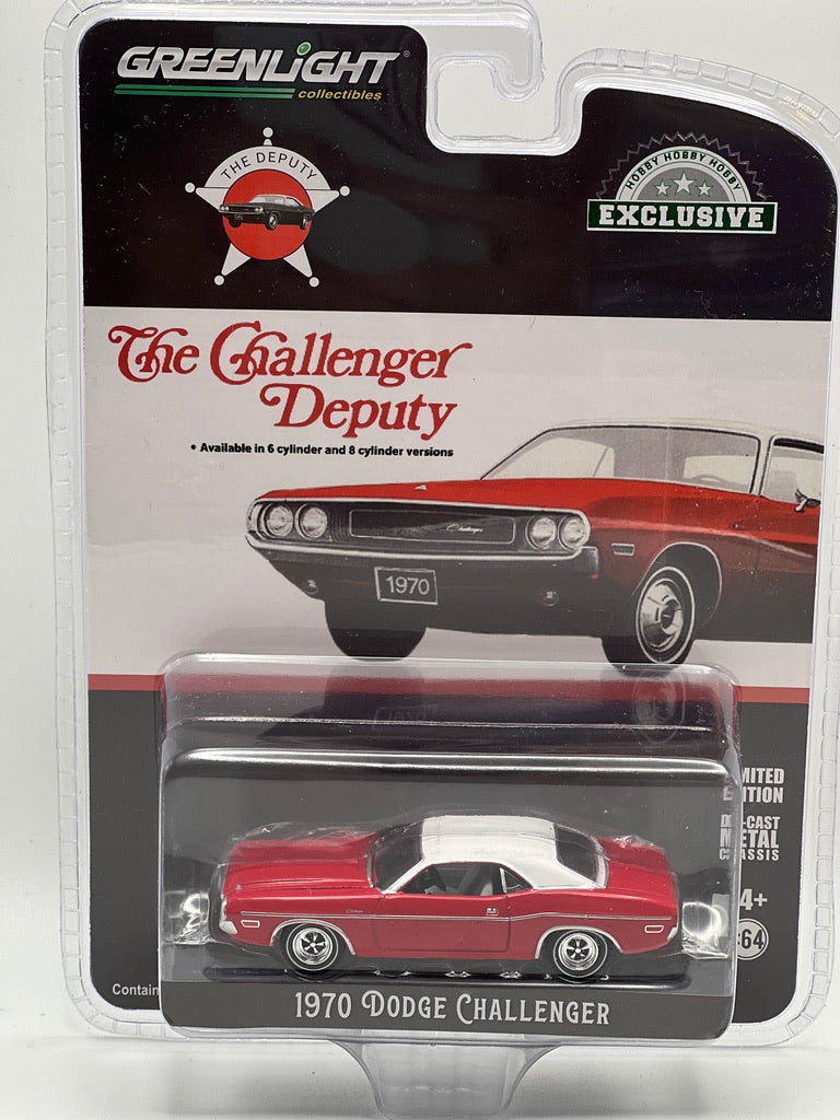 Greenlight The Challenger Deputy - 1970 Dodge Challenger (Bright Red w/White Roof)
