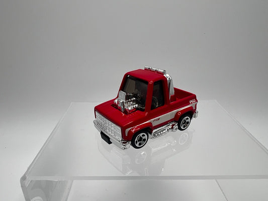 Hot Wheels Toon'd 83 Chevy Silverado (Red) UNSPUN w/loose model SET