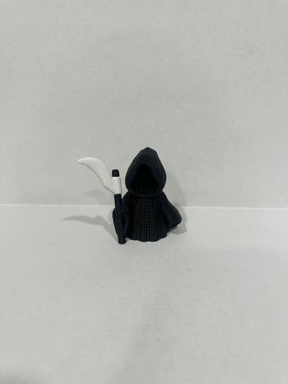Grim Reaper 3D Printed Knitted Figurine (3" figure) - by Upstate Design Decor