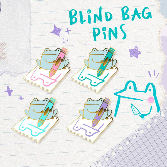 Rainylune Collectible Pin - Crayon Frog Blind Bag Pins