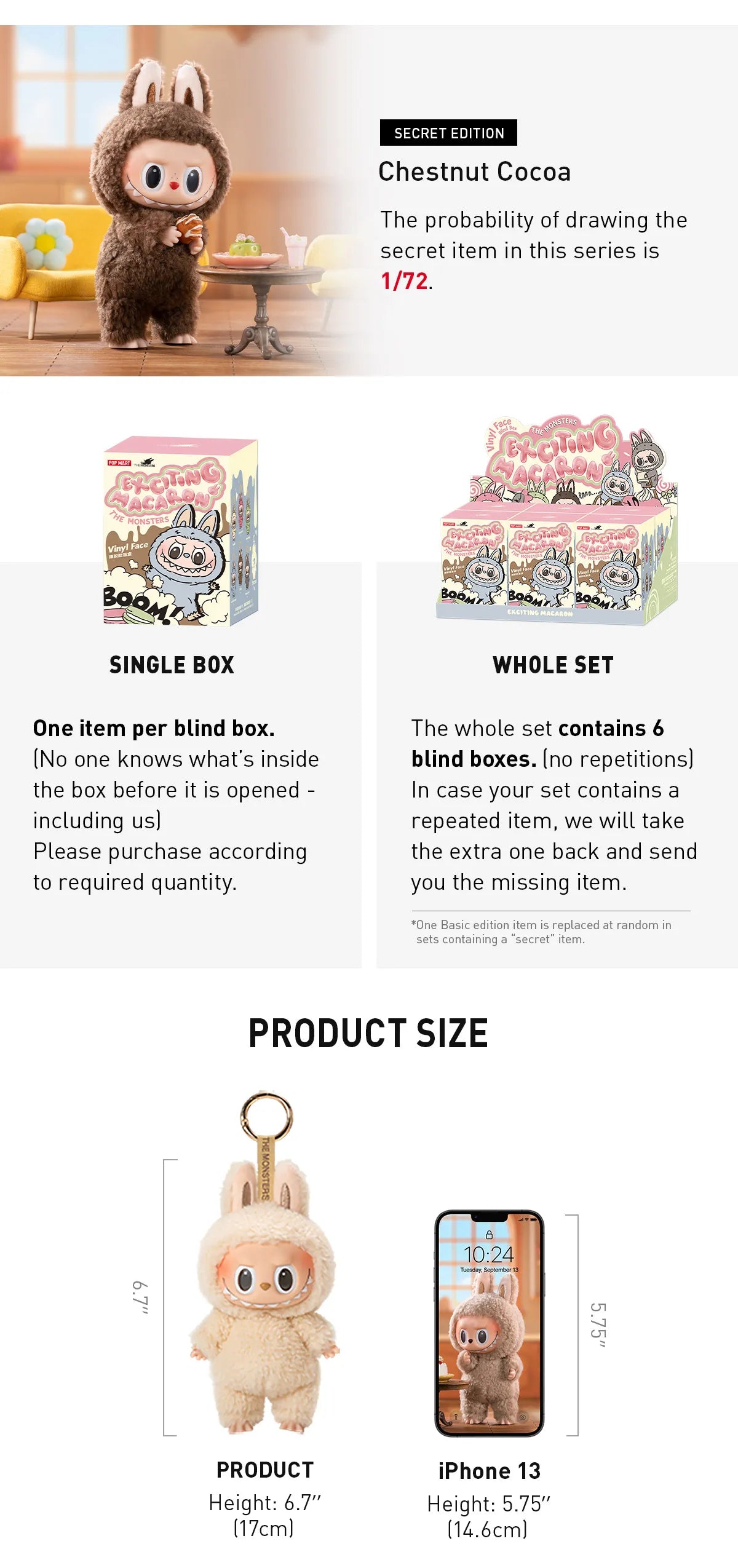 [IN STOCK] POPMART Exciting Macaron Vinyl Face Blind Box Labubu