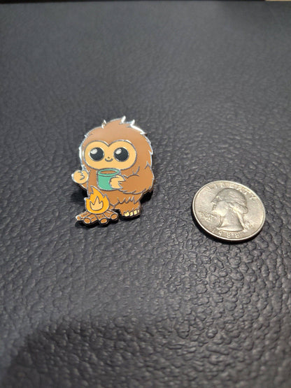Mountain's Misfits - Bigfoot & Coffee Collectible Enamel Pin - Sasquatch Pin
