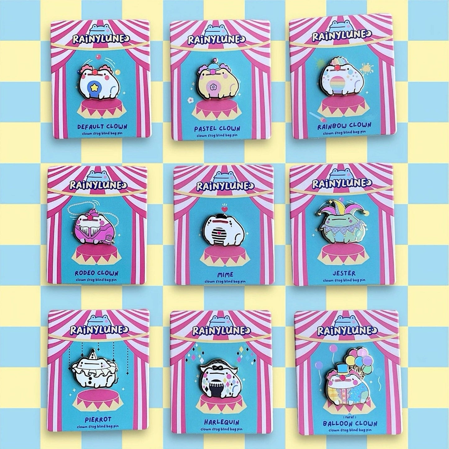 Rainylune Collectible Pin - Clown Frog Blind Bag Pins