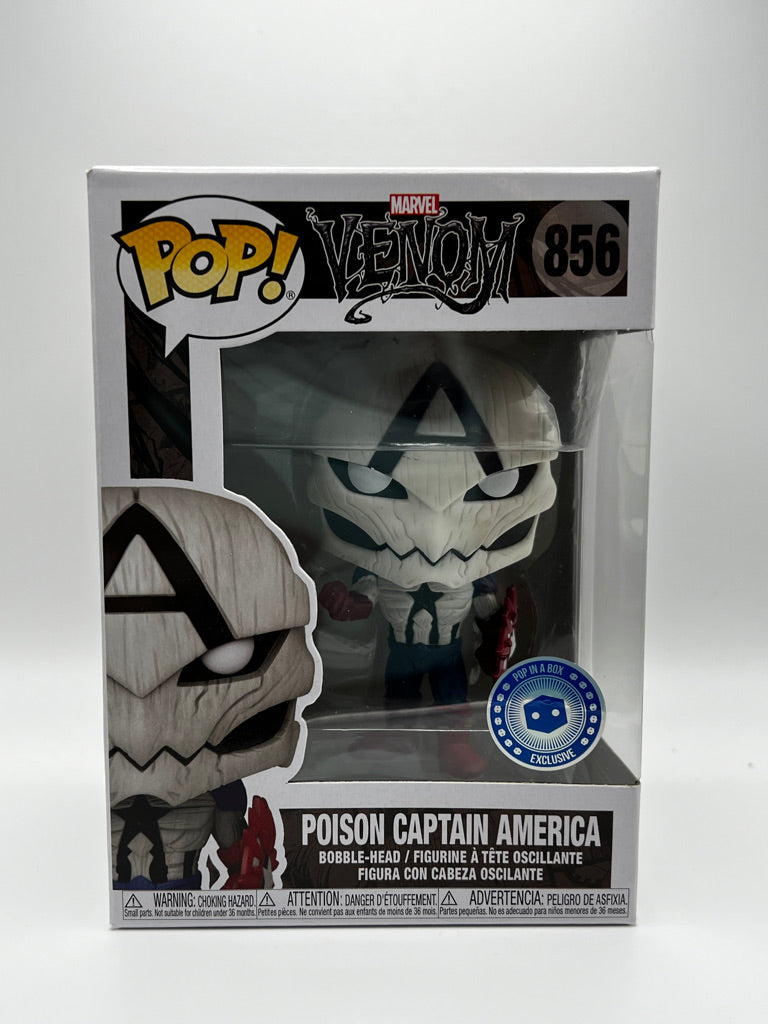 Funko Pop! Marvel - Poison Captain America (Venom)  Pop in a Box Exclusive #856