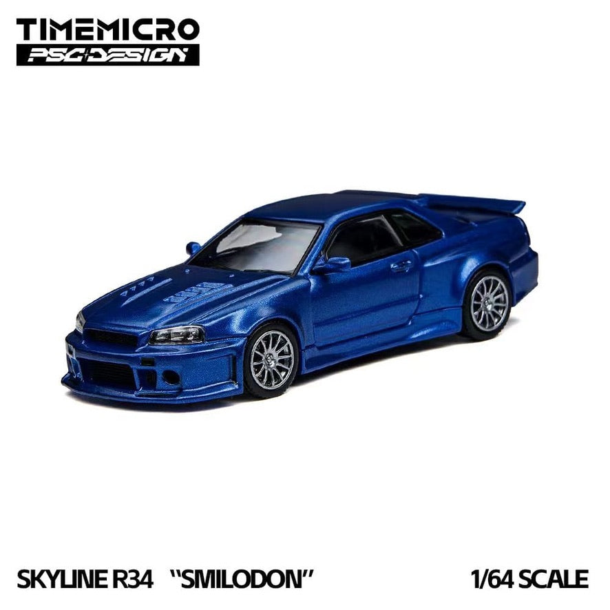 (PREORDER) TimeMicro × PSC DESIGN Nissan R34 "Smilodon"  (Navy Blue)