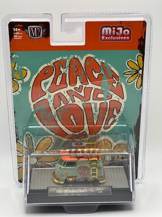 M2 Machines-  CHASE - 1960 Volkswagen Delivery Peace & Love (Weathered) – Mijo Exclusives