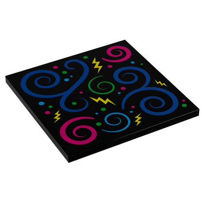 B3 Customs - Custom 80's and 90's Arcade Carpet 6x6 Tiles (Swirls) - Pack of 10