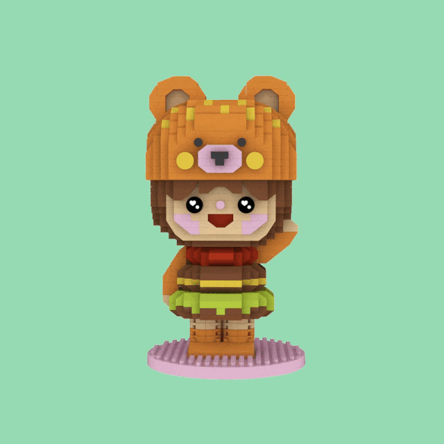 Momiji - Burger Bear mini-bricks