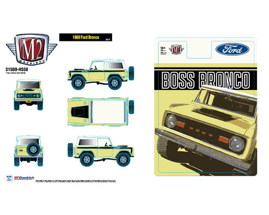 M2 1965 Ford Econoline Van Gasser Bleu Métallisé avec Flammes Édition Limitée