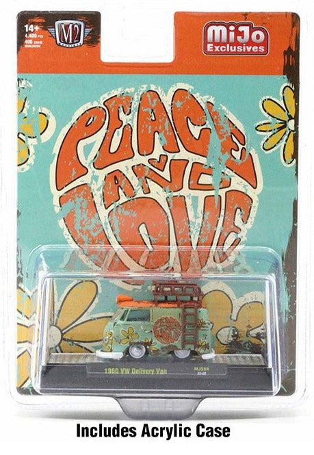 M2 Machines - 1960 Volkswagen Delivery Peace & Love (Weathered)  – Mijo Exclusives