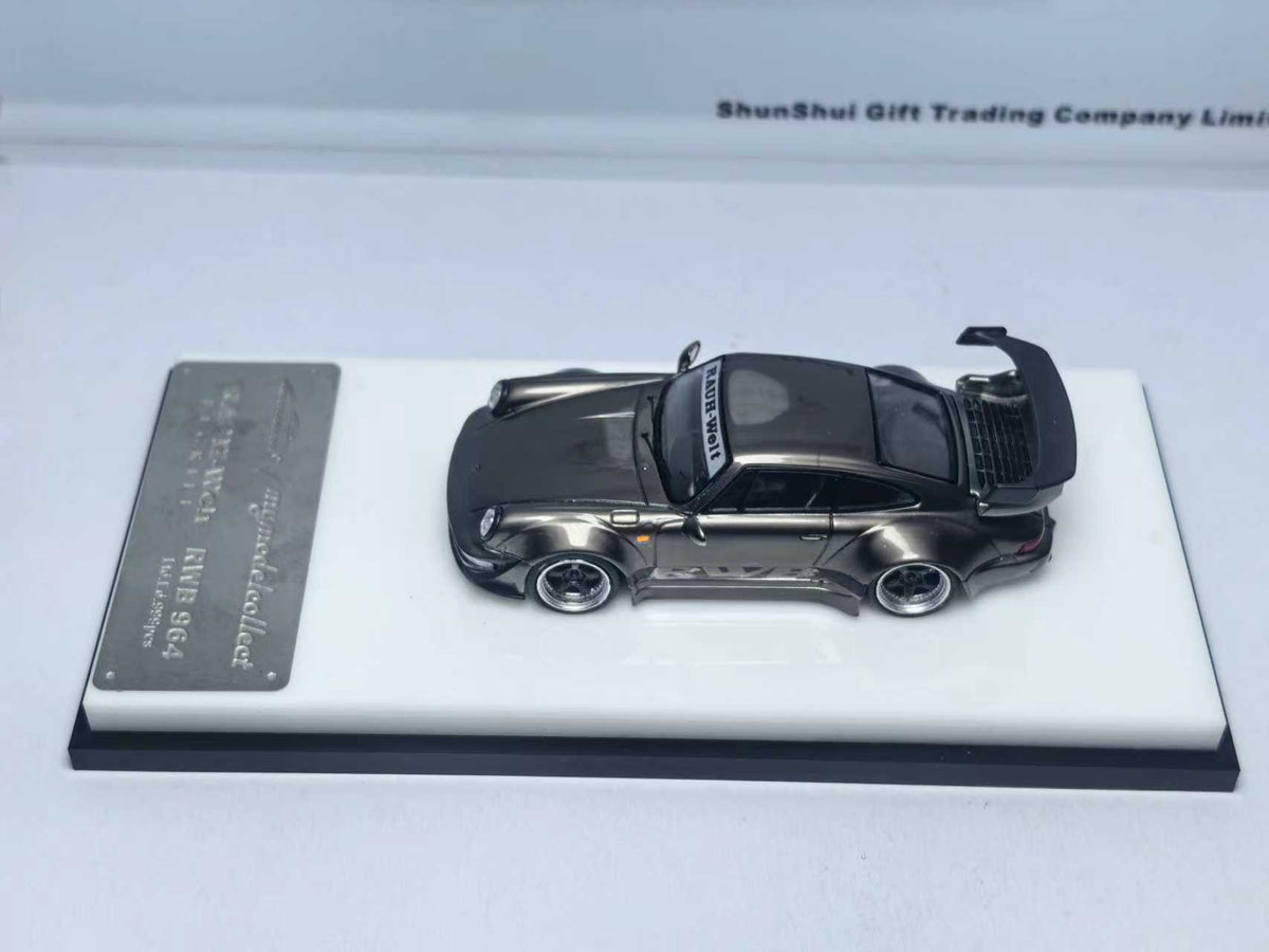 My Model Collect Porsche RWB 964 High Wing (Chrome Pearl Grey)
