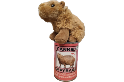 Steve the Canned Capybara | Stuffed Animal Plush w/Jokes: Pop Top Lid