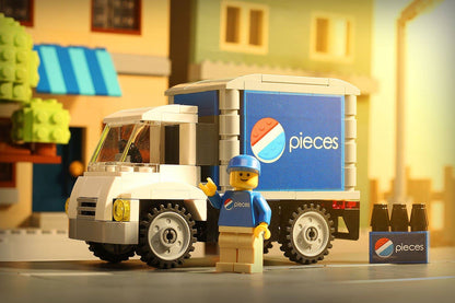 B3 Customs®️- Camion de livraison de soda avec minifig - Ensemble LEGO personnalisé