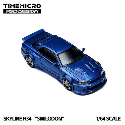 (PREORDER) TimeMicro × PSC DESIGN Nissan R34 "Smilodon"  (Navy Blue)
