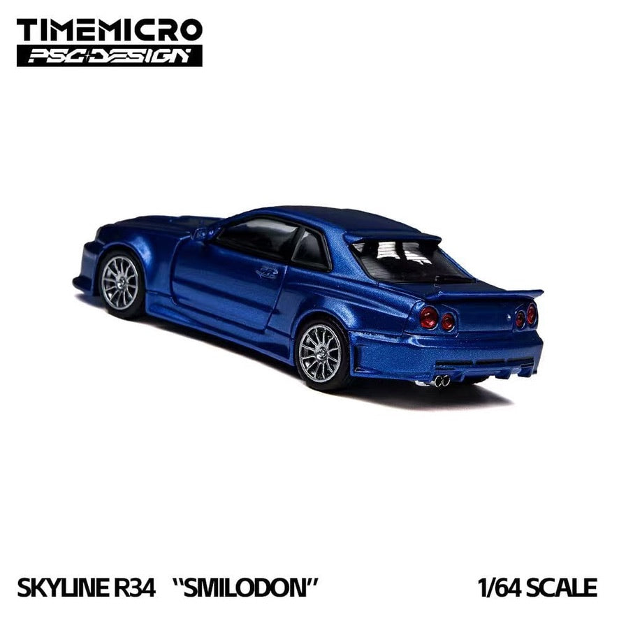 (PREORDER) TimeMicro × PSC DESIGN Nissan R34 "Smilodon"  (Navy Blue)