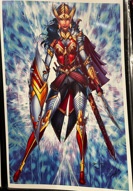 Wonder Woman in Armor Print by Jamie Tyndall (Signed)