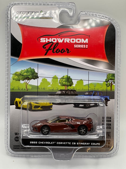 Greenlight Showroom Floor - 2022 Chevrolet Corvette C8 Stingray Coupe (Caffeine Metallic)