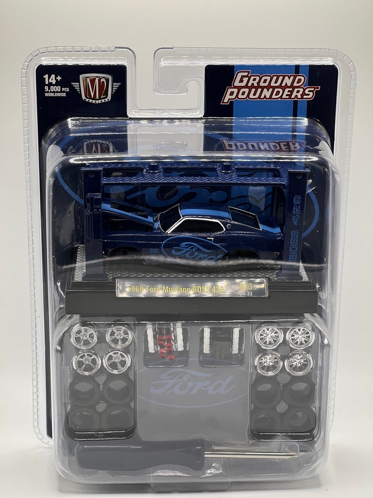 M2 Model Kit - 1969 Ford Mustang BOSS 429 (Blue)