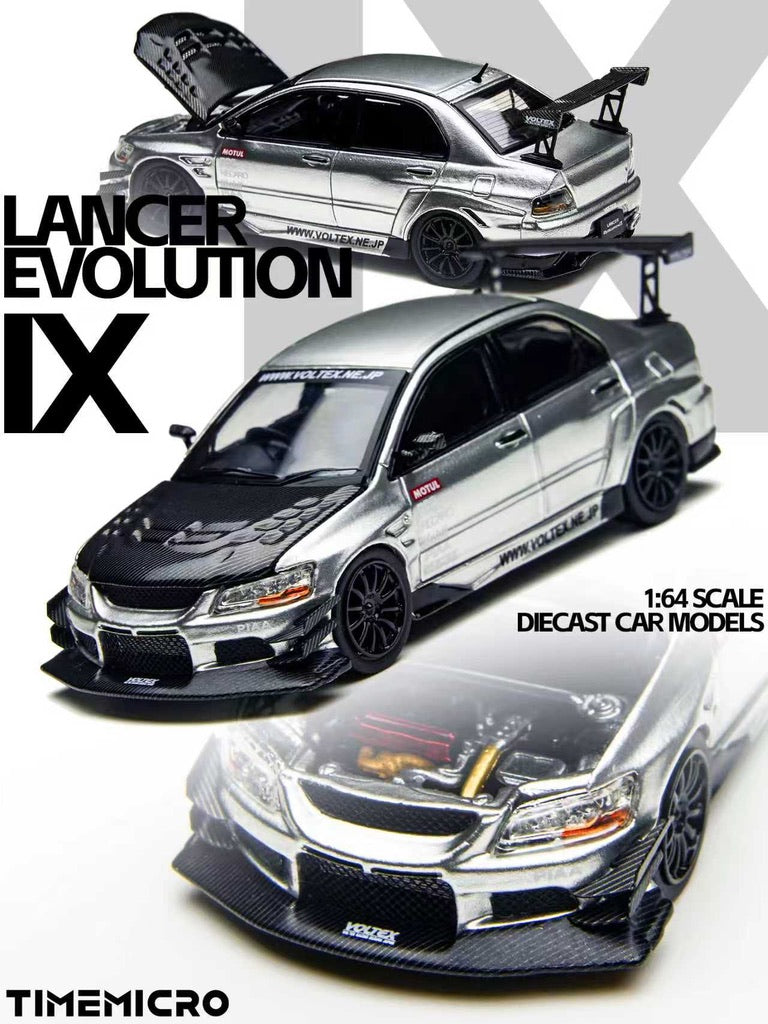 (PREORDER) Time Micro Mitsubishi Lancer Evolution EVO 9 (Silver)