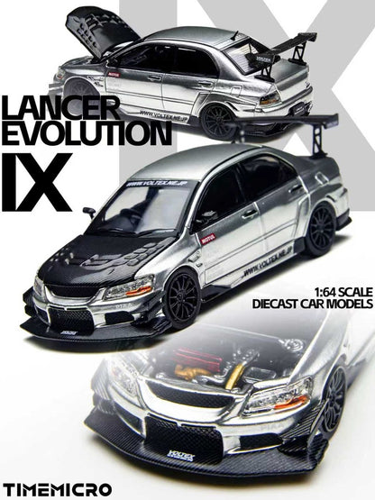 (PREORDER) Time Micro Mitsubishi Lancer Evolution EVO 9 (Silver)